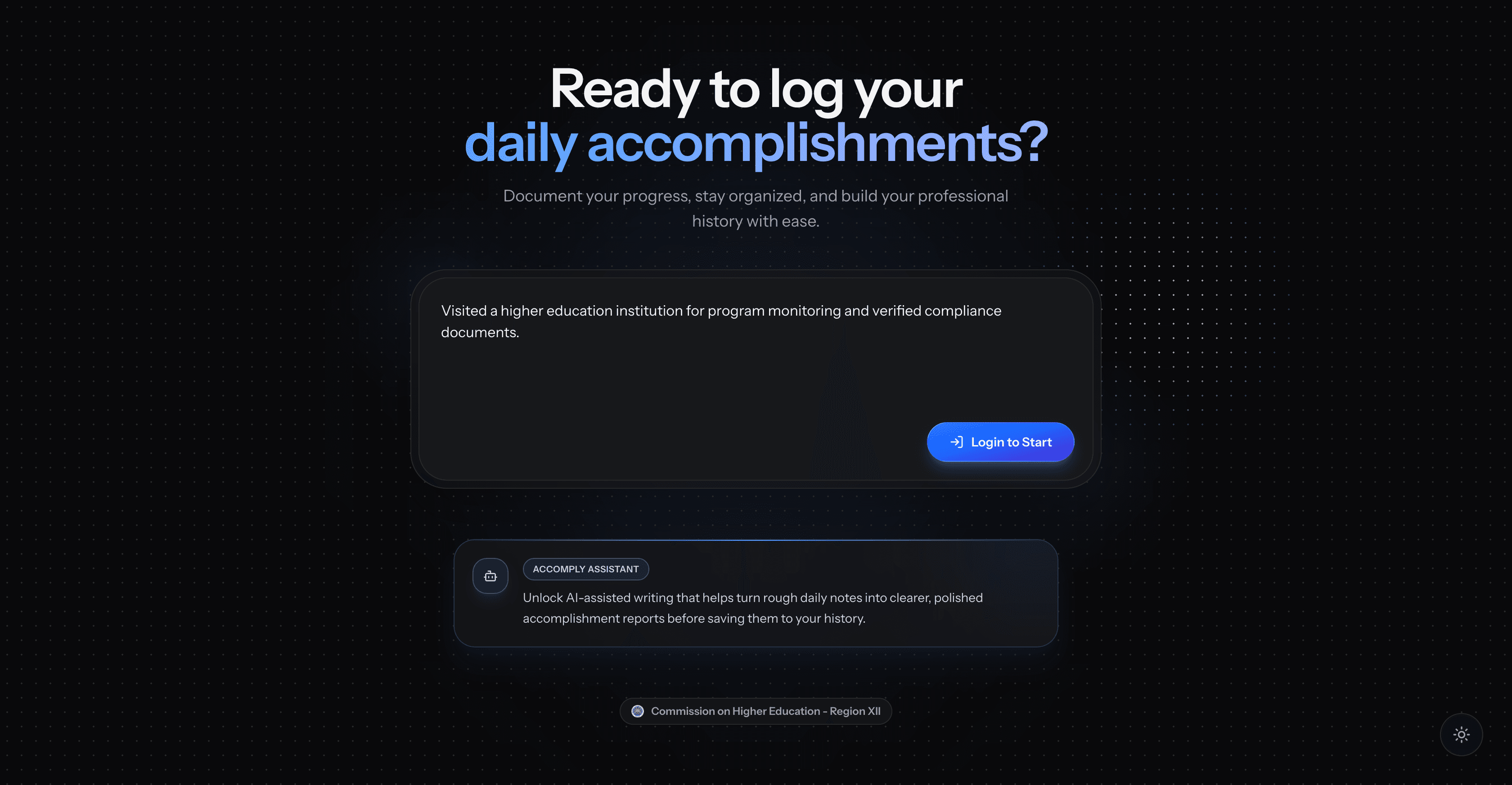 Accomplishment Report Generator preview